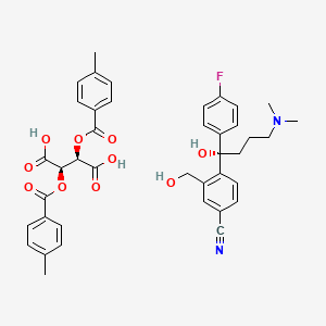 4-[(1S)-(4-Dimethylamino)-1-(4-fluotophenyl)-1-hydroxybutyl]-3-(hydroxymethyl)benzonitrile (2R,3R)-2,3-bis[(4-methylbenzoyl)oxy]butanedioic acid