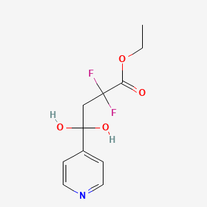 molecular formula C11H13F2NO4 B1445945 Ethyl 2,2-difluoro-4,4-dihydroxy-4-pyridin-4-ylbutanoate CAS No. 1706449-05-9