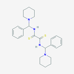 molecular formula C26H34N4S2 B14459458 N~1~,N~2~-Bis[phenyl(piperidin-1-yl)methyl]ethanebis(thioamide) CAS No. 74404-82-3