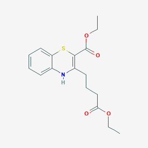 molecular formula C17H21NO4S B14459516 Ethyl 3-(4-ethoxy-4-oxobutyl)-4H-1,4-benzothiazine-2-carboxylate CAS No. 66155-38-2