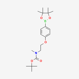Methyl-{2-[4-(4,4,5,5-tetramethyl-[1,3,2]dioxaborolan-2-yl)-phenoxy-]-ethyl}-carbamic acid tert-butyl ester