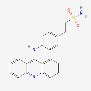molecular formula C21H19N3O2S B14459567 1-Ethanesulfonamide, 2-(p-(9-acridinylamino)phenyl)- CAS No. 66147-71-5