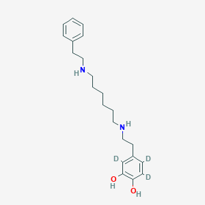 molecular formula C22H32N2O2 B144596 Dopexamine-d3Hydrochloride CAS No. 775542-05-7