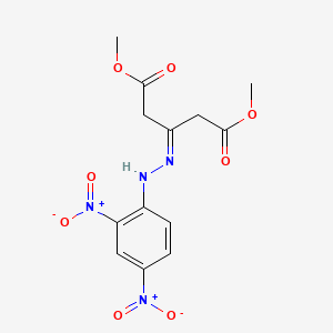 molecular formula C13H14N4O8 B14459628 Dimethyl 3-[2-(2,4-dinitrophenyl)hydrazinylidene]pentanedioate CAS No. 73591-43-2