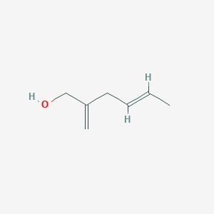 molecular formula C7H12O B14459652 4-Hexen-1-ol, 2-methylene-, (E)- CAS No. 70337-84-7