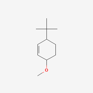 molecular formula C11H20O B14459666 Cyclohexene, 3-(1,1-dimethylethyl)-6-methoxy-, trans- CAS No. 71555-63-0