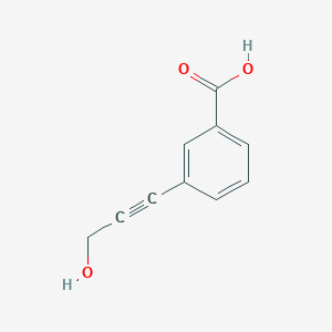 molecular formula C10H8O3 B144597 3-(3-羟基丙-1-炔基)苯甲酸 CAS No. 132545-15-4