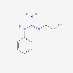 molecular formula C9H12BrN3 B14459735 N''-(2-Bromoethyl)-N-phenylguanidine CAS No. 67453-56-9