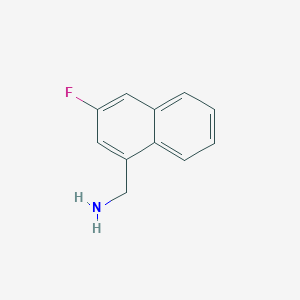 molecular formula C11H10FN B1445977 1-(Aminomethyl)-3-fluoronaphthalene CAS No. 1261747-00-5