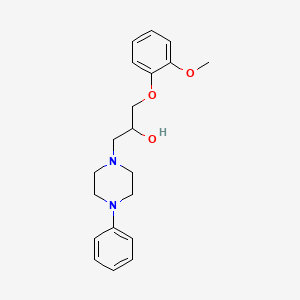 molecular formula C20H26N2O3 B14459780 alpha-(o-Methoxyphenoxymethyl)-4-phenyl-1-piperazineethanol CAS No. 74037-84-6