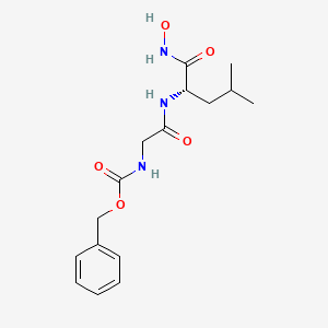 molecular formula C16H23N3O5 B14459782 N-[(Benzyloxy)carbonyl]glycyl-N-hydroxy-L-leucinamide CAS No. 66179-51-9