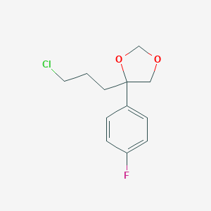molecular formula C12H14ClFO2 B144598 2-(3-Chloropropyl)-2-(4-fluorophenyl)-1,3-dioxolane CAS No. 3308-94-9