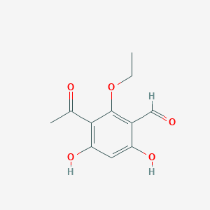 molecular formula C11H12O5 B14459824 3-Acetyl-2-ethoxy-4,6-dihydroxybenzaldehyde CAS No. 66065-45-0