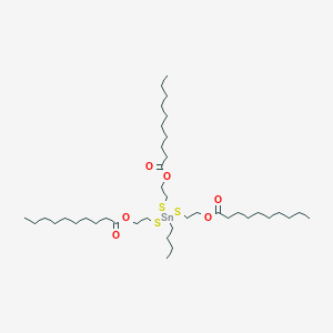 molecular formula C40H78O6S3Sn B14459833 Butyltintris[2-(decanoyloxy)ethylmercaptide] CAS No. 67874-51-5