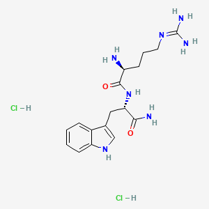 molecular formula C17H27Cl2N7O2 B1445988 H-Arg-Trp-NH2 . 2 HCl CAS No. 281659-95-8