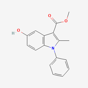 molecular formula C17H15NO3 B14459894 methyl 5-hydroxy-2-methyl-1-phenyl-1H-indole-3-carboxylate CAS No. 73967-76-7