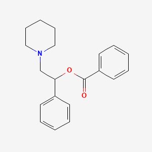 molecular formula C20H23NO2 B14460026 N-beta-Benzoyloxy-beta-phenylethylpiperidine CAS No. 67031-68-9