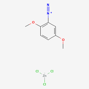 molecular formula C8H9Cl3N2O2Zn B14460032 Benzenediazonium, 2,5-dimethoxy-, trichlorozincate(1-) CAS No. 68413-59-2
