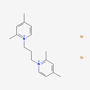molecular formula C17H24Br2N2 B14460046 1,1'-(Propane-1,3-diyl)bis(2,4-dimethylpyridin-1-ium) dibromide CAS No. 67261-01-2