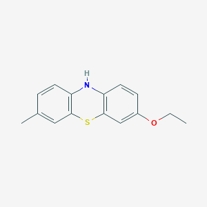 molecular formula C15H15NOS B14460056 3-Ethoxy-7-methyl-10H-phenothiazine CAS No. 72701-21-4