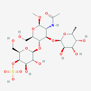 molecular formula C21H37NO18S B1446006 4'-SulfatedLexisXmethylglycoside CAS No. 386229-72-7