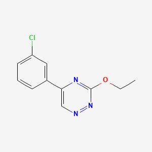 molecular formula C11H10ClN3O B14460065 as-Triazine, 5-(m-chlorophenyl)-3-ethoxy- CAS No. 74417-09-7
