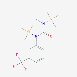 molecular formula C15H25F3N2OSi2 B14460076 N-Methyl-N'-[3-(trifluoromethyl)phenyl]-N,N'-bis(trimethylsilyl)urea CAS No. 68090-70-0