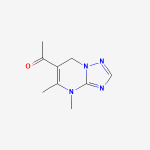 molecular formula C9H12N4O B1446015 1-{4,5-dimethyl-4H,7H-[1,2,4]triazolo[1,5-a]pyrimidin-6-yl}ethan-1-one CAS No. 1787868-17-0