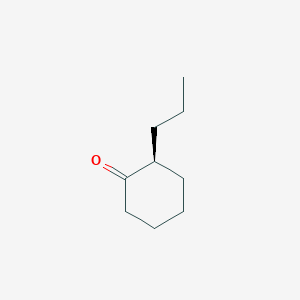 molecular formula C9H16O B14460156 Cyclohexanone, 2-propyl-, (2S)- CAS No. 67113-13-7