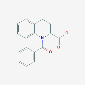 molecular formula C18H17NO3 B14460181 Methyl 1-benzoyl-1,2,3,4-tetrahydroquinoline-2-carboxylate CAS No. 73717-35-8