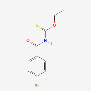 molecular formula C10H10BrNO2S B14460199 Carbamic acid, N-(4-bromobenzoyl)thio-, O-ethyl ester CAS No. 73747-42-9