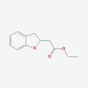 molecular formula C12H14O3 B144602 Ethyl (2,3-dihydro-1-benzofuran-2-yl)acetate CAS No. 130106-48-8