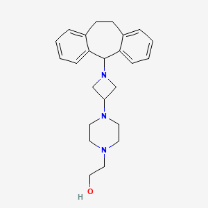 molecular formula C24H31N3O B14460232 Piperazineethanol, 4-(1-(10,11-dihydro-5H-dibenzo(a,d)cyclohepten-5-yl)azetidin-3-yl)- CAS No. 74037-81-3