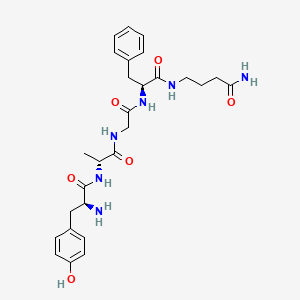 molecular formula C27H36N6O6 B14460250 L-Tyrosyl-D-alanylglycyl-N-(4-amino-4-oxobutyl)-L-phenylalaninamide CAS No. 72080-43-4
