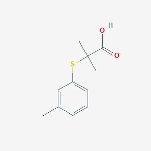 molecular formula C11H14O2S B14460256 Propionic acid, 2-methyl-2-(m-tolylthio)- CAS No. 71173-08-5