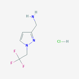 [1-(2,2,2-Trifluoroethyl)-1H-pyrazol-3-yl]methanamine hydrochloride