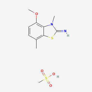 molecular formula C11H16N2O4S2 B1446032 4-methoxy-3,7-dimethylbenzo[d]thiazol-2(3H)-imine methanesulfonate CAS No. 2034155-40-1