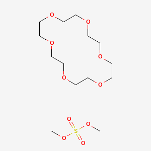 molecular formula C14H30O10S B14460377 Dimethyl sulfate;1,4,7,10,13,16-hexaoxacyclooctadecane CAS No. 74261-10-2