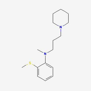 molecular formula C16H26N2S B14460378 Piperidine, 1-(3-(N-methyl-N-(2-methylthiophenyl)amino)propyl)- CAS No. 73790-80-4