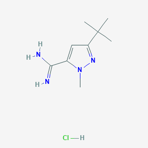 5-tert-Butyl-2-methyl-2H-pyrazole-3-carboxamidine; hydrochloride