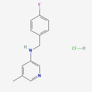 N-[(4-fluorophenyl)methyl]-5-methylpyridin-3-amine hydrochloride