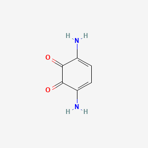 molecular formula C6H6N2O2 B14460422 3,6-Diaminocyclohexa-3,5-diene-1,2-dione CAS No. 70703-31-0