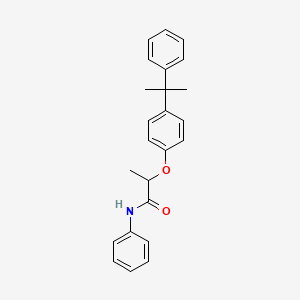 molecular formula C24H25NO2 B14460446 N-Phenyl-2-[4-(2-phenylpropan-2-yl)phenoxy]propanamide CAS No. 70757-70-9
