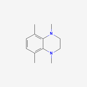 molecular formula C12H18N2 B14460461 Quinoxaline, 1,2,3,4-tetrahydro-1,4,5,8-tetramethyl- CAS No. 66102-31-6