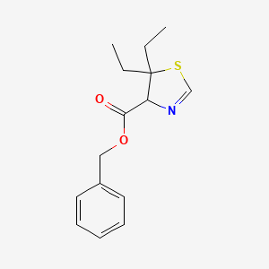 molecular formula C15H19NO2S B14460481 Benzyl 5,5-diethyl-4,5-dihydro-1,3-thiazole-4-carboxylate CAS No. 69604-86-0