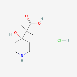 2-(4-Hydroxypiperidin-4-yl)-2-methylpropanoic acid hydrochloride