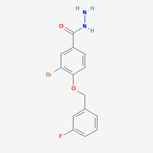 3-Bromo-4-((3-fluorobenzyl)oxy)benzohydrazide