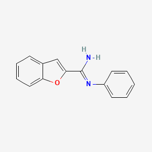 molecular formula C15H12N2O B14460538 2-Benzofurancarboximidamide, N-phenyl- CAS No. 72583-88-1