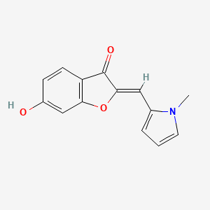 (2Z)-6-Hydroxy-2-[(1-methyl-1H-pyrrol-2-yl)methylene]-1-benzofuran-3(2H)-one
