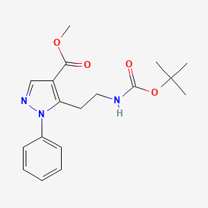 5-(2-tert-Butoxycarbonylamino-ethyl)-1-phenyl-1H-pyrazole-4-carboxylic acid methyl ester